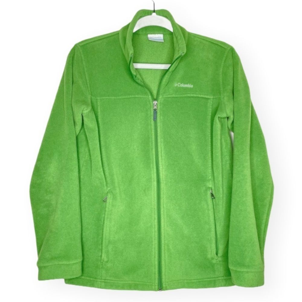 Columbia Sportswear green fleece jacket youth 14/16 large